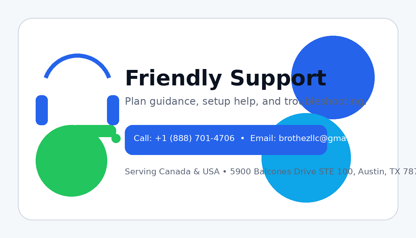 Support team assisting a customer